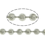 Catena a palline in ottone, placcato color platino, Ball chain, assenza di nichel,piombo&cadmio, 2mm, Lunghezza 100 m, Venduto da lotto