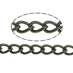 Brass Oval Chain plumbum black color plated twist oval chain nickel lead & cadmium free Length 100 m Sold By Lot