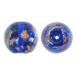 Бусины Lampwork с золотым песком, Лэмпворк, Круглая, золотой песок, 15mm, отверстие:Приблизительно 1.5mm, 100ПК/сумка, продается сумка