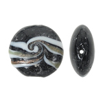 Gold Sand Lampwork Beads Flat Round black Approx 2mm Sold By Bag