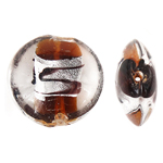 Sidabro folija Lampwork karoliukai, Butas Round, 20x10mm, Skylė:Apytiksliai 2mm, 100kompiuteriai/Krepšys, Pardavė Krepšys