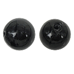 Lampwork Beads Round black 18mm Approx 2mm Sold By Bag