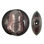 Sidabro folija Lampwork karoliukai, Butas Round, raudonas, 20x10mm, Skylė:Apytiksliai 2mm, 100kompiuteriai/Krepšys, Pardavė Krepšys