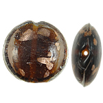 Auksas Smėlio Lampwork karoliukai, Butas Round, Aukso smėlis, 30x14mm, Skylė:Apytiksliai 2.5mm, 100kompiuteriai/Krepšys, Pardavė Krepšys