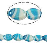 Handgemaakte Lampwork Beads, Ovaal, 14x18x7mm, Gat:Ca 2.5mm, 100pC's/Bag, Verkocht door Bag