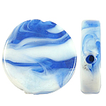 Χάντρες Lampwork, Γυάλινα, Κέρμα, 20x5mm, Τρύπα:Περίπου 1mm, 100PCs/τσάντα, Sold Με τσάντα