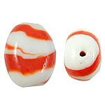 Χάντρες Lampwork, Γυάλινα, Ωοειδής, 17x21x11mm, Τρύπα:Περίπου 2.5mm, 100PCs/τσάντα, Sold Με τσάντα