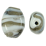 Χάντρες Lampwork, Γυάλινα, Ωοειδής, 17x21x11mm, Τρύπα:Περίπου 2.5mm, 100PCs/τσάντα, Sold Με τσάντα