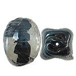 Χάντρες Lampwork, Γυάλινα, Ωοειδής, 12x17mm, Τρύπα:Περίπου 2mm, 100PCs/τσάντα, Sold Με τσάντα