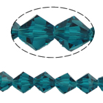 Bicone Crystal coirníní, ilghnéitheach, Emerald, 8x8mm, Poll:Thart 0.8-1.2mm, Fad 12 Inse, 10Snáitheanna/Mála, Díolta De réir Mála