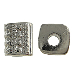 Vario Padengtas Plastikiniai karoliukai, Vamzdis, platinos spalva padengtas, nikelio, švino ir kadmio nemokamai, 7x8mm, Skylė:Apytiksliai 2.5mm, 5Krepšiai/Pirkimo, Pardavė Pirkimo