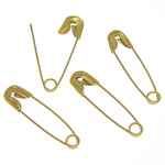 Iron Safety Pin gold color plated nickel lead & cadmium free Sold By Lot