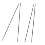 Σίδερο Beading Needle, χρώμα επιπλατινωμένα, νικέλιο, μόλυβδο και κάδμιο ελεύθεροι, 36x0.60mm, Τρύπα:Περίπου 0.6x0.3mm, 20Τσάντες/Παρτίδα, Sold Με Παρτίδα