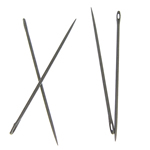 Σίδερο Beading Needle, χρώμα επιπλατινωμένα, νικέλιο, μόλυβδο και κάδμιο ελεύθεροι, 25x0.50mm, Τρύπα:Περίπου 0.3x1mm, 10Τσάντες/Παρτίδα, Sold Με Παρτίδα