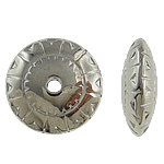 Vario Padengtas Plastikiniai karoliukai, Rondelle, platinos spalva padengtas, nikelio, švino ir kadmio nemokamai, 18x6mm, Skylė:Apytiksliai 2.5mm, 5Krepšiai/Pirkimo, Pardavė Pirkimo