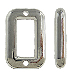 Copper Coated Plastic Rectangle platinum color plated 1/1 loop nickel lead & cadmium free Approx 0.5mm Sold By Lot