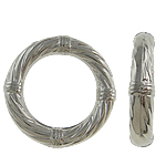 Perles en plastique revêtue de cuivre, plastique revêtu de cuivre, beignet, Placage de couleur platine, protéger l'environnement, sans nickel, plomb et cadmium, 19x3.50mm, Trou:Environ 13mm, 5sacsvalises/lot, Vendu par lot