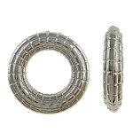 Perles en plastique revêtue de cuivre, plastique revêtu de cuivre, beignet, Placage de couleur platine, protéger l'environnement, sans nickel, plomb et cadmium, 16x3mm, Trou:Environ 9mm, 5sacsvalises/lot, Vendu par lot