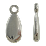 Copper Coated Plastic Pendant Teardrop platinum color plated nickel lead & cadmium free Approx 2.5mm Sold By Lot