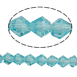 Bicone Crystal coirníní, ilghnéitheach, Lt Sapphire, 5x5mm, Poll:Thart 0.8-1.2mm, Fad 11.5 Inse, 10Snáitheanna/Mála, Díolta De réir Mála