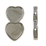 Copper Coated Plastic Heart platinum color plated 1/1 loop nickel lead & cadmium free Approx 2.5mm Sold By Lot