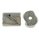 Perles en plastique revêtue de cuivre, plastique revêtu de cuivre, tube, Placage de couleur platine, protéger l'environnement, sans nickel, plomb et cadmium, 16x21x13mm, Trou:Environ 3mm, 5sacsvalises/lot, Vendu par lot