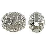 Vario Padengtas Plastikiniai karoliukai, Ovalus, platinos spalva padengtas, nikelio, švino ir kadmio nemokamai, 16x20x13mm, Skylė:Apytiksliai 3mm, 5Krepšiai/Pirkimo, Pardavė Pirkimo