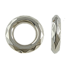 Perles en plastique revêtue de cuivre, plastique revêtu de cuivre, beignet, Placage de couleur platine, protéger l'environnement, sans nickel, plomb et cadmium, 34x8mm, Trou:Environ 20mm, 5sacsvalises/lot, Vendu par lot