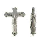 Copper Coated Plastic Pendant Cross platinum color plated nickel lead & cadmium free Approx 2mm Sold By Lot