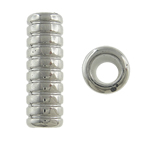 Vario Padengtas Plastikiniai karoliukai, Vamzdis, platinos spalva padengtas, nikelio, švino ir kadmio nemokamai, 8x24mm, Skylė:Apytiksliai 4.5mm, 5Krepšiai/Pirkimo, Pardavė Pirkimo