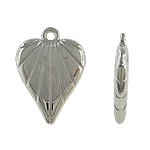 Copper Coated Plastic Pendant Heart platinum color plated nickel lead & cadmium free Approx 2mm Sold By Lot