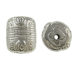 Réz bevonatú műanyag gyöngyök, Drum, platina színű bevont, nikkel, ólom és kadmium mentes, 17x19x16mm, Lyuk:Kb 2mm, 5táskák/Lot, Által értékesített Lot