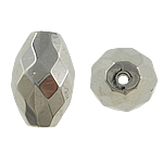 Perles en plastique revêtue de cuivre, plastique revêtu de cuivre, ovale, Placage de couleur platine, protéger l'environnement, sans nickel, plomb et cadmium, 20x14mm, Trou:Environ 2mm, 5sacsvalises/lot, Vendu par lot