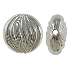 Perles en plastique revêtue de cuivre, plastique revêtu de cuivre, pièce de monnaie, Placage de couleur platine, protéger l'environnement, sans nickel, plomb et cadmium, 14x7mm, Trou:Environ 0.5mm, 5sacsvalises/lot, Vendu par lot