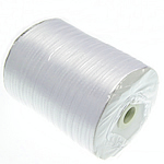 Ruban de satin, avec bobine plastique & carton, blanc, 3mm, Longueur 870 Yard, Vendu par PC