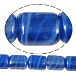 Inner Twist Lampworkkralen, Lampwork, Rechthoek, handgemaakt, innerlijke twist, blauw, 12x15x8mm, Gat:Ca 2mm, Lengte Ca 18.5 inch, 5strengen/Bag, Ca 30pC's/Strand, Verkocht door Bag