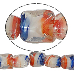 Inner Twist Lampworkkralen, Lampwork, Plein, 13x13x11mm, Gat:Ca 2mm, Lengte 17 inch, 5strengen/Bag, Verkocht door Bag