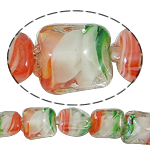 Inner Twist Lampwork Beads Square Approx 2mm Length 17 Inch Sold By Bag