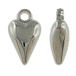 Copper Coated Plastic Pendant Heart platinum color plated nickel lead & cadmium free Approx 2.5mm Sold By Lot