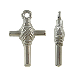 Copper Coated Plastic Pendant Cross platinum color plated nickel lead & cadmium free Approx 2mm Sold By Lot