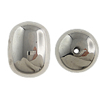 Perles en plastique revêtue de cuivre, plastique revêtu de cuivre, tambour, Placage de couleur platine, protéger l'environnement, sans nickel, plomb et cadmium, 17x23mm, Trou:Environ 2mm, 5sacsvalises/lot, Vendu par lot