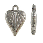 Copper Coated Plastic Pendant Heart platinum color plated nickel lead & cadmium free Approx 2mm Sold By Lot