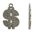 Copper Coated Plastic Pendant Currency Mark platinum color plated nickel lead & cadmium free Approx 2.5mm Sold By Lot