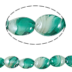 Unutarnji Twist lampwork perle, Oval, 19x23x10mm, Rupa:Približno 1.5mm, Dužina 17.5 inčni, 5pramenovi/Torba, Prodano By Torba