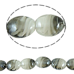 Inner Twist Lampwork Beads Oval Approx 1.5mm Length 17.5 Inch Sold By Bag