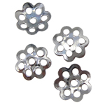 Iron gyöngy Caps, Vas, platina színű bevont, ólom és kadmium mentes, 6x1mm, Lyuk:Kb 0.5mm, 10000PC-k/Bag, Által értékesített Bag