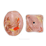 Gold Sand Χάντρες Lampwork, Γυάλινα, χρυσή άμμο, 20x25x21mm, Τρύπα:Περίπου 2.5mm, 100PCs/τσάντα, Sold Με τσάντα