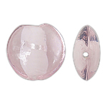 Lampwork Beads Flat Round pink Approx 2mm Sold By Bag