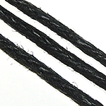 Corda céir, Corda Cotton waxed, dubh, 1mm, Thart 330m/Lot, Díolta De réir Lot