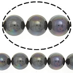 South Sea Shell Helmet, Pyöreä, värikäs päällystetty, 12mm, Reikä:N. 0.5mm, 34PC/Strand, Myyty Per 16 tuuma Strand